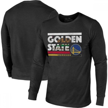 Men's Golden State Warriors 2022 Black State Tri-Blend Long Sleeve T-Shirt Men's Golden State Warriors 2022 Black State Tri-Blend Long Sleeve T-Shirt