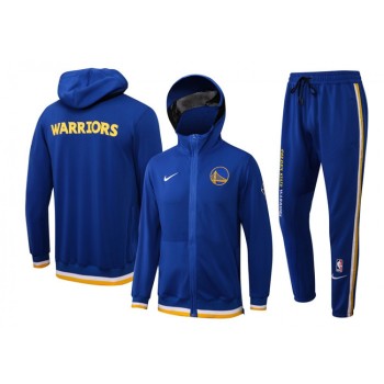 Men's Golden State Warriors 75th Anniversary Royal Performance Showtime Full-Zip Hoodie Jacket And Pants  Suit Men's Golden State Warriors 75th Anniversary Royal Performance Showtime Full-Zip Hoodie Jacket And Pants  Suit
