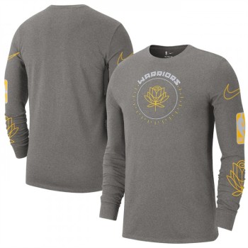 Men's Golden State Warriors Heather Charcoal 2022/23 City Edition Essential Expressive Long Sleeve T-Shirt Men's Golden State Warriors Heather Charcoal 2022/23 City Edition Essential Expressive Long Sleeve T-Shirt