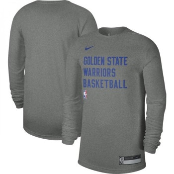 Men's Golden State Warriors Heather Gray 2023/24 Legend On-Court Practice Long Sleeve T-Shirt Men's Golden State Warriors Heather Gray 2023/24 Legend On-Court Practice Long Sleeve T-Shirt