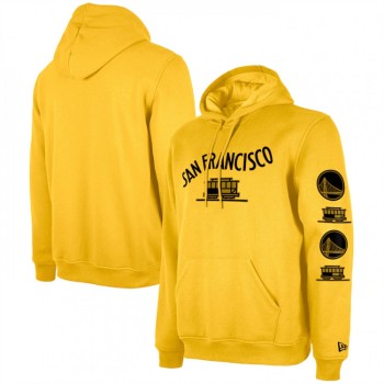 Men's Golden State Warriors Yellow 2023/24 City Edition Pullover Hoodie Men's Golden State Warriors Yellow 2023/24 City Edition Pullover Hoodie