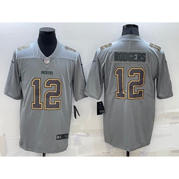 Men's Green Bay Packers #12 Aaron Rodgers Gray Atmosphere Fashion Stitched Jersey Men's Green Bay Packers #12 Aaron Rodgers Gray Atmosphere Fashion Stitched Jersey