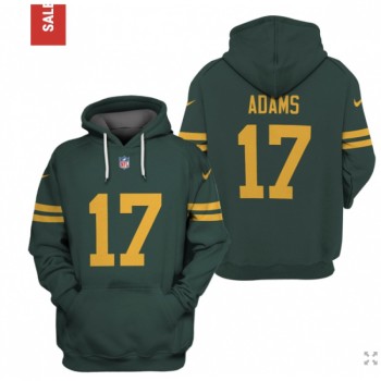 Men's Green Bay Packers #17 Davante Adams 2021 Green Pullover Hoodie Men's Green Bay Packers #17 Davante Adams 2021 Green Pullover Hoodie