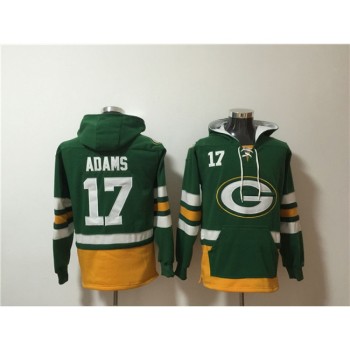 Men's Green Bay Packers #17 Davante Adams Green Ageless Must-Have Lace-Up Pullover Hoodie Men's Green Bay Packers #17 Davante Adams Green Ageless Must-Have Lace-Up Pullover Hoodie
