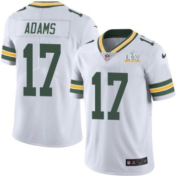 Men's Green Bay Packers #17 Davante Adams White 2021 Super Bowl LV Stitched NFL Jersey Men's Green Bay Packers #17 Davante Adams White 2021 Super Bowl LV Stitched NFL Jersey