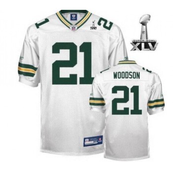 Men's Green Bay Packers #21 Charles Woodson White With SB Stitched NFL Jersey Men's Green Bay Packers #21 Charles Woodson White With SB Stitched NFL Jersey