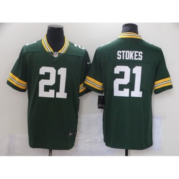 Men's Green Bay Packers #21 Eric Stokes Green 2021 Draft Stitched Jersey Men's Green Bay Packers #21 Eric Stokes Green 2021 Draft Stitched Jersey
