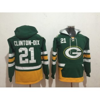 Men's Green Bay Packers #21 Ha Ha Clinton-Dix Green All Stitched NFL Hoodie Sweatshirt Men's Green Bay Packers #21 Ha Ha Clinton-Dix Green All Stitched NFL Hoodie Sweatshirt