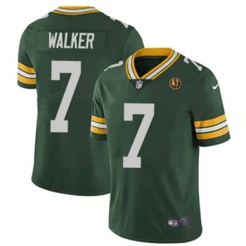 Men's Green Bay Packers #7 Quay Walker Green Vapor Limited Throwback Stitched Football Jersey Men's Green Bay Packers #7 Quay Walker Green Vapor Limited Throwback Stitched Football Jersey