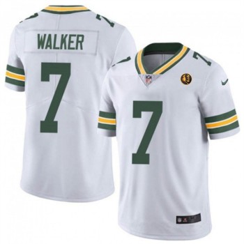 Men's Green Bay Packers #7 Quay Walker White Vapor Limited Throwback Stitched Football Jersey Men's Green Bay Packers #7 Quay Walker White Vapor Limited Throwback Stitched Football Jersey