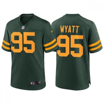 Men's Green Bay Packers #95 Devonte Wyatt Green Stitched Football Jersey Men's Green Bay Packers #95 Devonte Wyatt Green Stitched Football Jersey