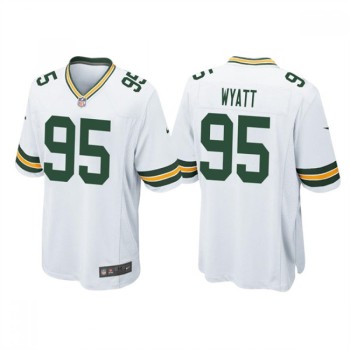 Men's Green Bay Packers #95 Devonte Wyatt White Stitched Football Jersey Men's Green Bay Packers #95 Devonte Wyatt White Stitched Football Jersey