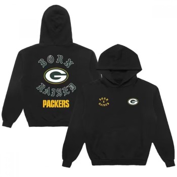 Men's Green Bay Packers Black Born x Raised Unisex Pullover Hoodie Men's Green Bay Packers Black Born x Raised Unisex Pullover Hoodie