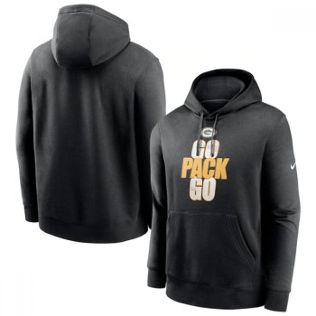Men's Green Bay Packers Black Fan Gear Local Club Go Pack Go Pullover Hoodie Men's Green Bay Packers Black Fan Gear Local Club Go Pack Go Pullover Hoodie
