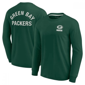 Men's Green Bay Packers Green Signature Unisex Super Soft Long Sleeve T-Shirt Men's Green Bay Packers Green Signature Unisex Super Soft Long Sleeve T-Shirt