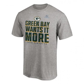 Men's Green Bay Packers Heather Gray 2020 NFL Playoffs Bound Shift NFL T-Shirt Men's Green Bay Packers Heather Gray 2020 NFL Playoffs Bound Shift NFL T-Shirt