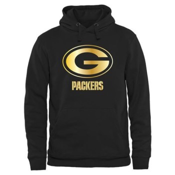 Men's Green Bay Packers Pro Line Black Gold Collection Pullover Hoodie Men's Green Bay Packers Pro Line Black Gold Collection Pullover Hoodie