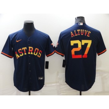 Men's Houston Astros #27 Jose Altuve 2022 Navy Cool Base Stitched Jersey Men's Houston Astros #27 Jose Altuve 2022 Navy Cool Base Stitched Jersey