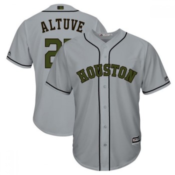 Men's Houston Astros #27 Jose Altuve Gray 2018 Memorial Day Cool Base Stitched MLB Jersey Men's Houston Astros #27 Jose Altuve Gray 2018 Memorial Day Cool Base Stitched MLB Jersey