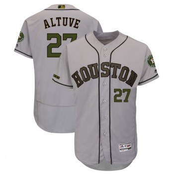 Men's Houston Astros #27 Jose Altuve Gray 2018 Memorial Day Flexbase Stitched MLB Jersey Men's Houston Astros #27 Jose Altuve Gray 2018 Memorial Day Flexbase Stitched MLB Jersey