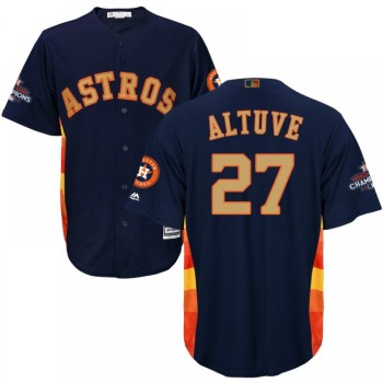 Men's Houston Astros #27 Jose Altuve Navy 2018 Gold Program Cool Base Stitched MLB Jersey Men's Houston Astros #27 Jose Altuve Navy 2018 Gold Program Cool Base Stitched MLB Jersey