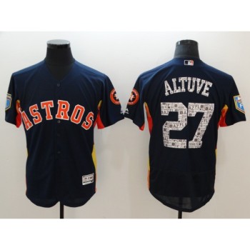Men's Houston Astros #27 Jose Altuve Navy 2018 Spring Training Flexbase Stitched MLB Jersey Men's Houston Astros #27 Jose Altuve Navy 2018 Spring Training Flexbase Stitched MLB Jersey