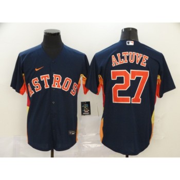 Men's Houston Astros #27 Jose Altuve Navy Cool Base Stitched MLB Jersey Men's Houston Astros #27 Jose Altuve Navy Cool Base Stitched MLB Jersey