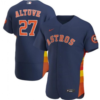 Men's Houston Astros #27 Jose Altuve Navy Flex Base Stitched Jersey Men's Houston Astros #27 Jose Altuve Navy Flex Base Stitched Jersey