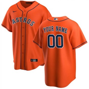 Youth Houston Astros Orange Stitched Baseball Custom Jersey