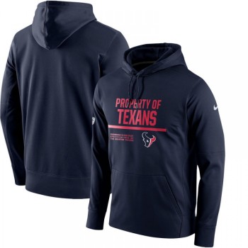 Men's Houston Texans Navy Circuit Property Of Performance Pullover Hoodie