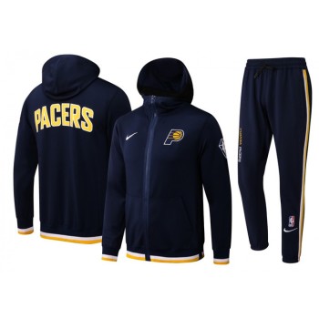 Men's Indiana Pacers 75th Anniversary Navy Performance Showtime Full-Zip Hoodie Jacket And Pants  Suit Men's Indiana Pacers 75th Anniversary Navy Performance Showtime Full-Zip Hoodie Jacket And Pants  Suit
