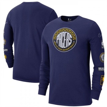 Men's Indiana Pacers Navy 2022/23 City Edition Essential Expressive Long Sleeve T-Shirt Men's Indiana Pacers Navy 2022/23 City Edition Essential Expressive Long Sleeve T-Shirt