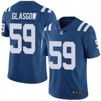 Men's Indianapolis Colts #59 Jordan Glasgow Blue Stitched Jersey