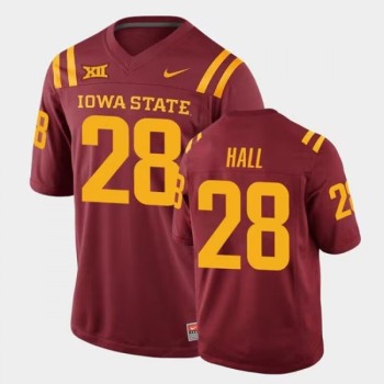Men's Iowa State Cyclones #28 Breece Hall Stitched Game Jersey Men's Iowa State Cyclones #28 Breece Hall Stitched Game Jersey