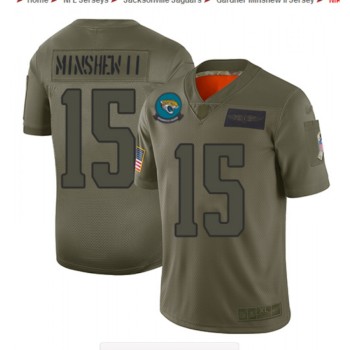 Men's Jacksonville Jaguars #15 Gardner Minshew II 2019 Camo Salute To Service Limited Stitched NFL Jersey Men's Jacksonville Jaguars #15 Gardner Minshew II 2019 Camo Salute To Service Limited Stitched NFL Jersey