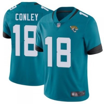 Men's Jacksonville Jaguars #18 Chris Conley Teal Vapor Untouchable Limited Stitched NFL Jersey Men's Jacksonville Jaguars #18 Chris Conley Teal Vapor Untouchable Limited Stitched NFL Jersey