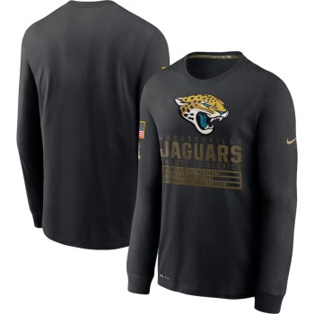 Men's Jacksonville Jaguars 2020 Black Salute to Service Sideline Performance Long Sleeve T-Shirt Men's Jacksonville Jaguars 2020 Black Salute to Service Sideline Performance Long Sleeve T-Shirt