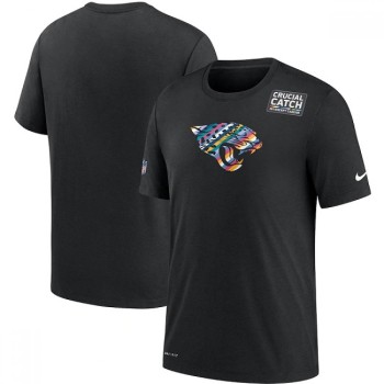 Men's Jacksonville Jaguars 2020 Black Sideline Crucial Catch Performance T-Shirt
