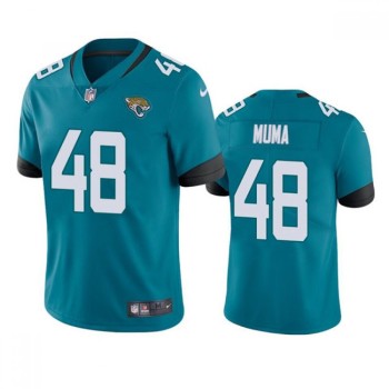 Men's Jacksonville Jaguars #48 Chad Muma Teal Vapor Untouchable Limited Stitched Jersey Men's Jacksonville Jaguars #48 Chad Muma Teal Vapor Untouchable Limited Stitched Jersey