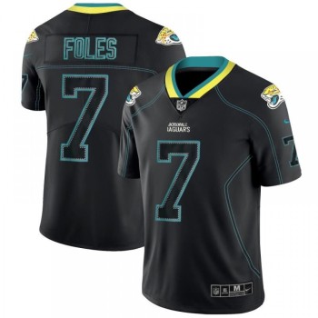 Men's Jacksonville Jaguars #7 Nick Foles Black Lights Out Color Rush NFL Limited Jersey Men's Jacksonville Jaguars #7 Nick Foles Black Lights Out Color Rush NFL Limited Jersey