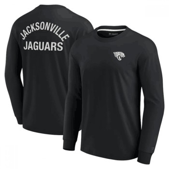 Men's Jacksonville Jaguars Black Signature Unisex Super Soft Long Sleeve T-Shirt Men's Jacksonville Jaguars Black Signature Unisex Super Soft Long Sleeve T-Shirt