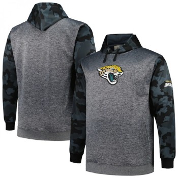Men's Jacksonville Jaguars Heather Charcoal Big & Tall Camo Pullover Hoodie Men's Jacksonville Jaguars Heather Charcoal Big & Tall Camo Pullover Hoodie