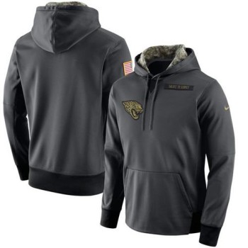 Men's Jacksonville Jaguars Anthracite Salute to Service Player Performance Hoodie Men's Jacksonville Jaguars Anthracite Salute to Service Player Performance Hoodie