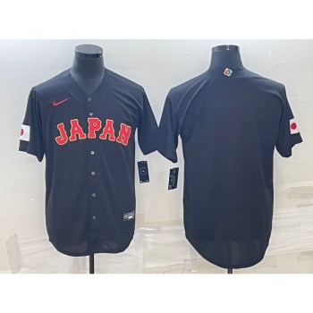Men's Japan Baseball Blank 2023 Black World Baseball Classic Stitched Jersey Men's Japan Baseball Blank 2023 Black World Baseball Classic Stitched Jersey