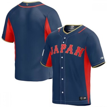 Men's Japan Baseball Blank 2023 Navy World Baseball Classic Stitched Jersey Men's Japan Baseball Blank 2023 Navy World Baseball Classic Stitched Jersey