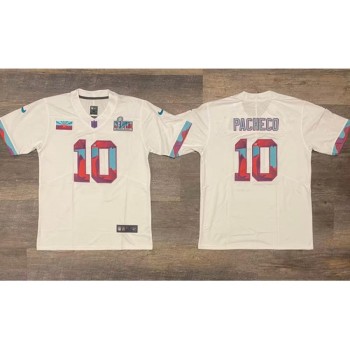 Men's Kansas City Chiefs #10 Isiah Pacheco White Super Bowl LVII Patch Vapor Untouchable Limited Stitched Jersey Men's Kansas City Chiefs #10 Isiah Pacheco White Super Bowl LVII Patch Vapor Untouchable Limited Stitched Jersey