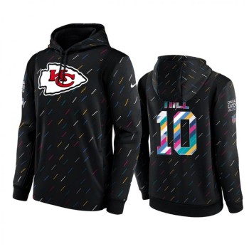 Men's Kansas City Chiefs #10 Tyreek Hill 2021 Charcoal Crucial Catch Therma Pullover Hoodie Men's Kansas City Chiefs #10 Tyreek Hill 2021 Charcoal Crucial Catch Therma Pullover Hoodie