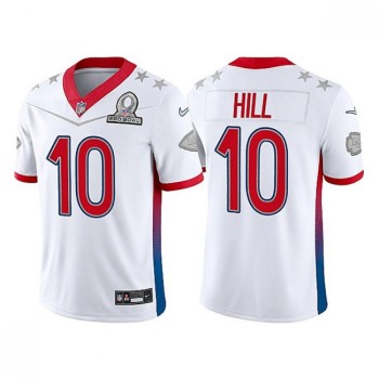 Men's Kansas City Chiefs #10 Tyreek Hill 2022 White Pro Bowl Stitched Jersey Men's Kansas City Chiefs #10 Tyreek Hill 2022 White Pro Bowl Stitched Jersey