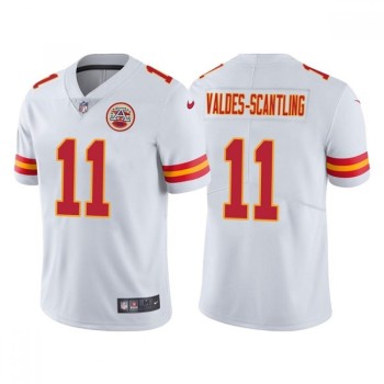 Men's Kansas City Chiefs #11 Marquez Valdes-Scantling White Vapor Untouchable Limited Stitched Football Jersey Men's Kansas City Chiefs #11 Marquez Valdes-Scantling White Vapor Untouchable Limited Stitched Football Jersey