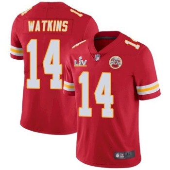 Men's Kansas City Chiefs #14 Sammy Watkins Red 2021 Super Bowl LV Stitched NFL Jersey Men's Kansas City Chiefs #14 Sammy Watkins Red 2021 Super Bowl LV Stitched NFL Jersey